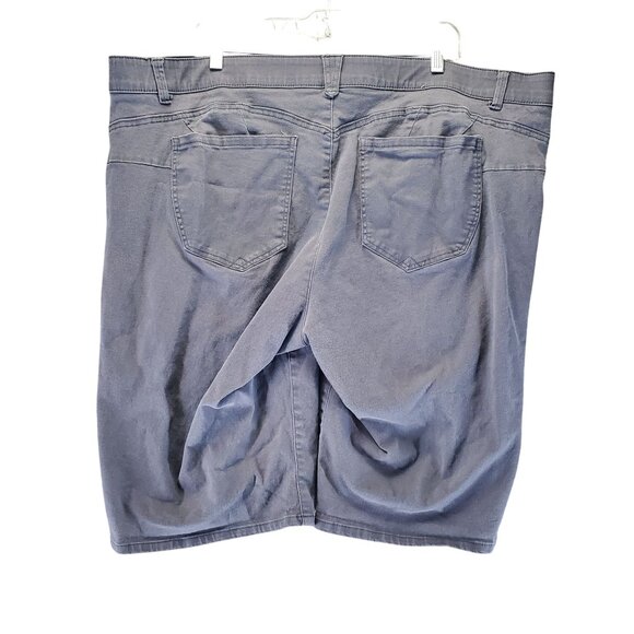 Democracy Shorts Womens 24W Gray "Ab"solution Stretch Denim Bermuda - Picture 11 of 12
